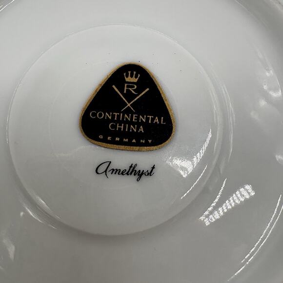 Amethyst by Rosenthal Continental Footed Demitasse Cup & Saucer Flowers Vtg 60's - Picture 14 of 15